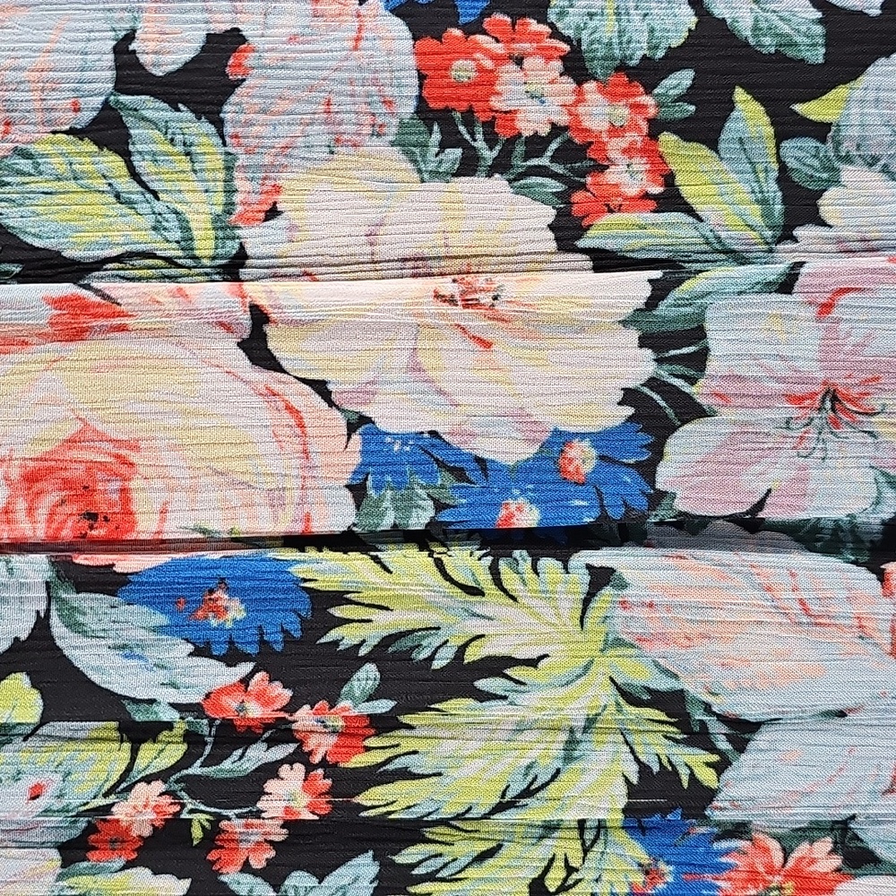 Anthropologie The Marais Printed Chifron Maxi Dress Pleated Long Sleeve Floral S - Picture 8 of 16